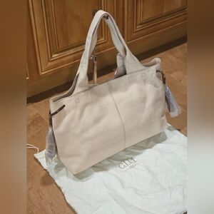 GILI Got To Love It Large LEATHER * BLUSH Tote Satchel Bag Purse NEW